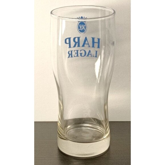 Harp Lager with Crown Logo Vintage RARE Half Pint Glass - Picture 3 of 6
